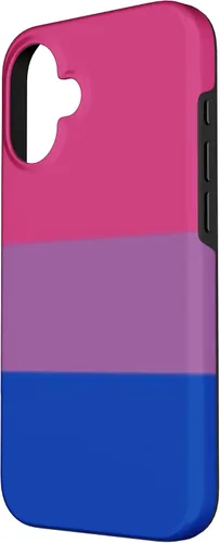 Vista 2 de Funda de colores de la bandera del orgullo bisexual para iPhone 16