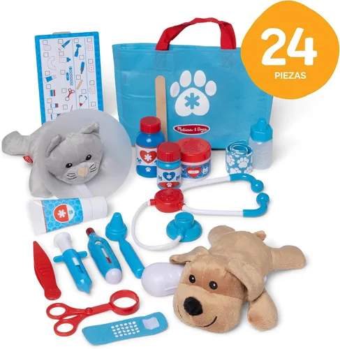 Vista 3 de Melissa & Doug Examine & Treat Pet Vet Play Set – Juego de veterinario para niños. El original