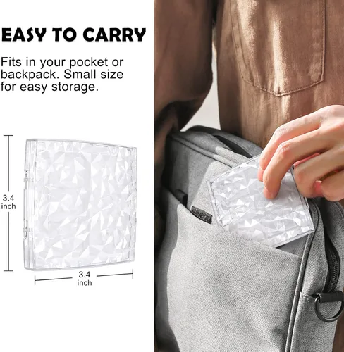 Vista 5 de DLseego Estuche transparente para tarjetas de juego de cristal para interruptor regular, Lite OLED, 11 ranuras para tarjetas de juego, 2 ranuras