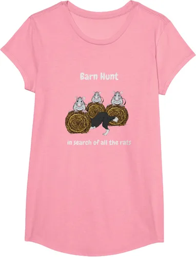 Vista 47 de Funny Barn Hunt - En busca de las ratas con Border Collie Camiseta, Negro