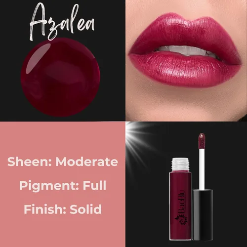 Vista 2 de BaeBlu Brillo de labios vegano orgánico, ingredientes hidratantes no tóxicos 100% naturales, ¿vino no?