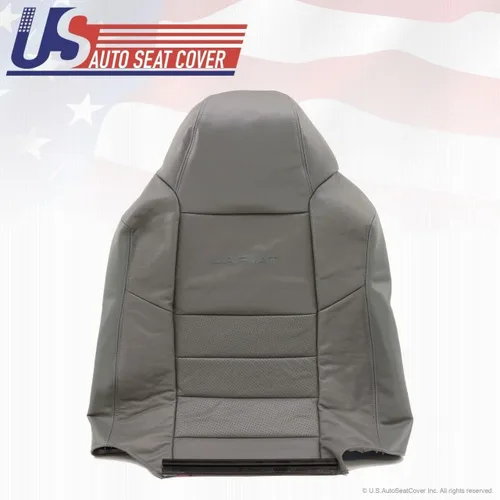 Vista 6 de 2002-2007 para Ford F-250 Diesel 4X4 Driver Bottom & Back Fundas de asiento de cuero gris