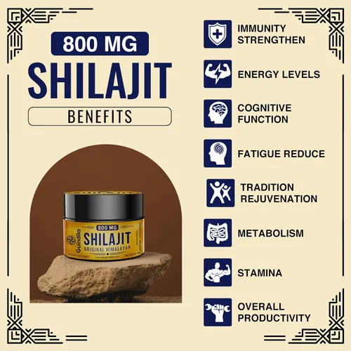 Vista 3 de Suplemento Shilajit de 800 mg, resina Shilajit orgánica pura del Himalaya con máxima potencia, original del Himalaya con 85+minerales traza y ácido