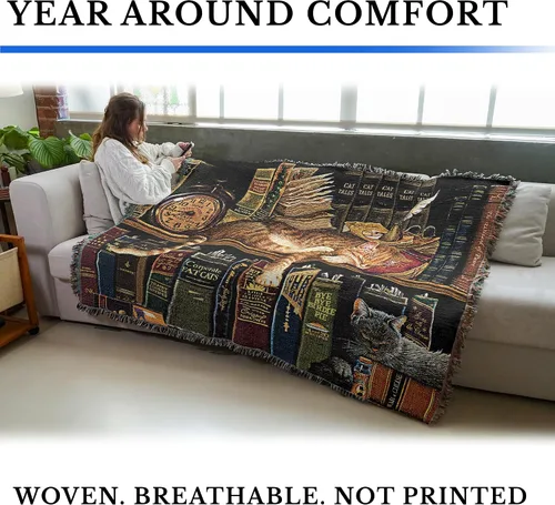 Vista 5 de Pure Country - Cobija tejida Catzilla Cat Godzilla, regalo divertido para los amantes de los gatos, puede ser un tapiz o una cobija, de Vincent HIE