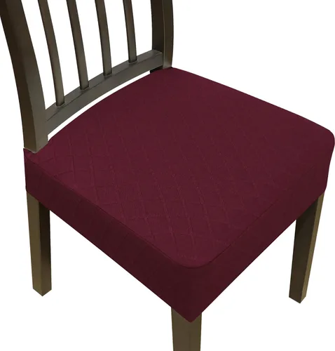 Vista 10 de Fundas para silla de comedor, juego de 2 fundas para sillas de comedor, fundas elásticas de jacquard para sillas de cocina, funda extraíble lavable
