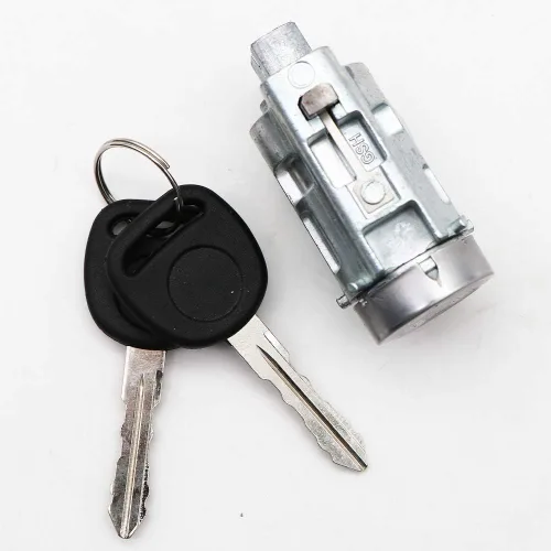 Vista 3 de Cilindro de cerradura de encendido con 2 llaves. Compatible con Chevy Malibu Impala Olds Alero Pontiac Grand Am. Reemplaza OEM 12458191 12533953