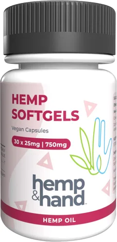 Vista 7 de Cápsulas blandas de cáñamo de 300 mg – Fuerza máxima para adultos – Enfriamiento, inflamación, dolor natural, sueño reparador – por Hemp and Hand