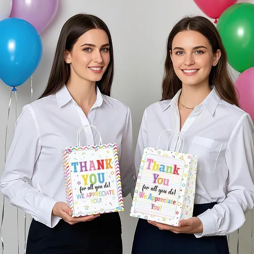 Vista 6 de Bolsas de regalo de agradecimiento para empleados: 16 piezas geniales regalos de agradecimiento para empleados, pequeñas bolsas de regalo