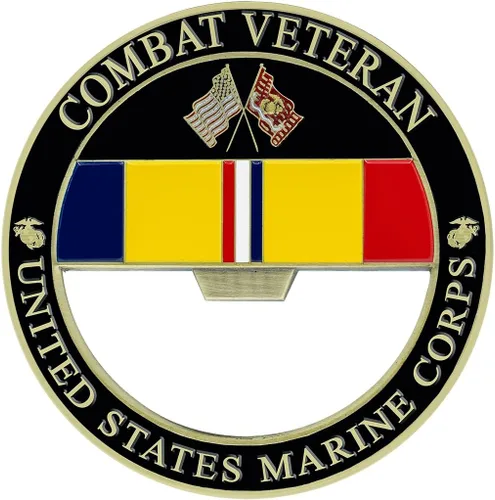 Vista 2 de USMC Combat Veterano Abrebotellas Moneda - Moneda de desafío del Cuerpo de Marines