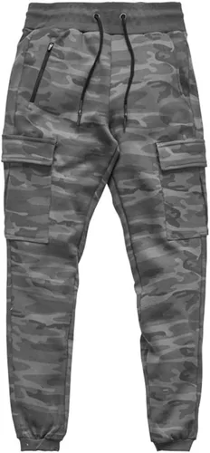 Vista 2 de KIAYKL Pantalones deportivos de gimnasio para hombre, pantalones deportivos de entrenamiento ajustados con bolsillos con cremallera