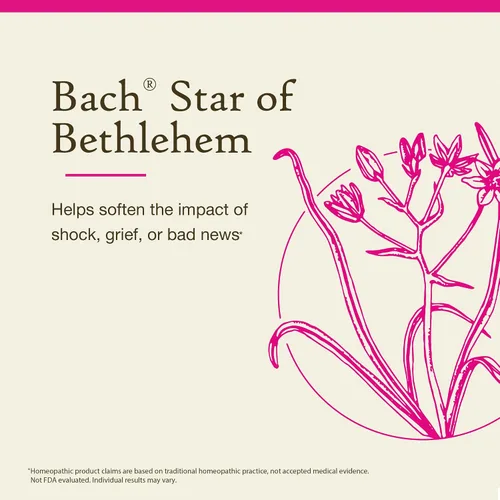 Vista 3 de Bach Remedios florales originales, Estrella de Belén - Gotero de 0.7 fl oz, paquete de 2 - Neutraliza el dolor - Esencia floral homeopática natural