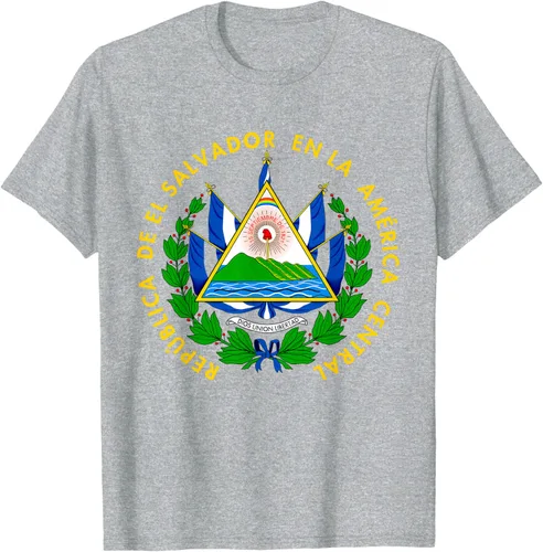Vista 53 de Camiseta con diseño de emblema de la bandera de El Salvador