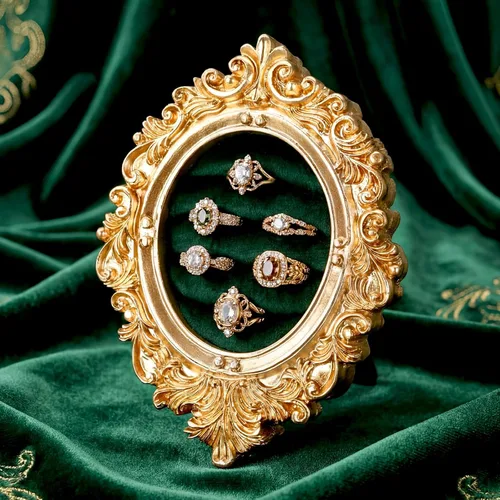 Vista 18 de Liliaafar Vintage Ring Holder Rectangle Black Ring Wedding Display Suede Jewelry Box Stand Frame Earring Tray Anniversary Engagement Baroque