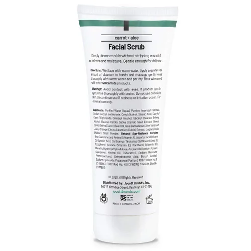Vista 2 de 40 Carrots Exfoliante facial de limpieza facial de aloe de zanahoria, ayuda a mejorar el tono y la textura de la piel, consigue una piel más suave