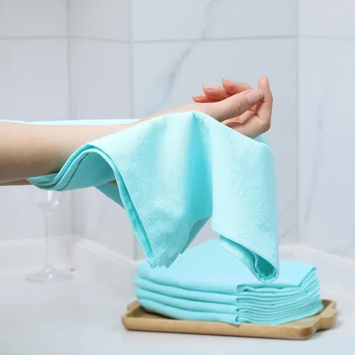 Vista 4 de Paños de cocina de saco de harina 100% algodón, paquete de 6, toallas de cocina altamente absorbentes, toallas de té de algodón lisas para secar