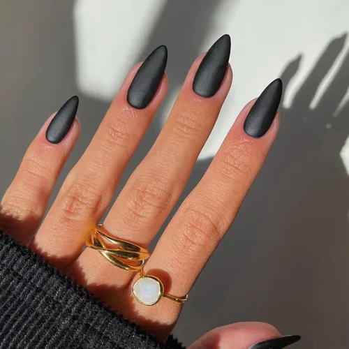 Vista 13 de 48 piezas de uñas postizas a presión color burdeos, uñas falsas en forma de almendra, pegamento para uñas, uñas de longitud media