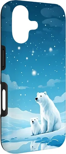 Vista 3 de Polar Bear, Arctic North Pole, Alaska Snow, Cute Polar Bears Case for iPhone 17