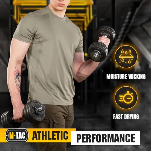 Vista 4 de M-Tac Camiseta táctica de manga corta Camiseta de entrenamiento de gimnasio para hombre, militar, ultra ventilada, para entrenamiento atlético