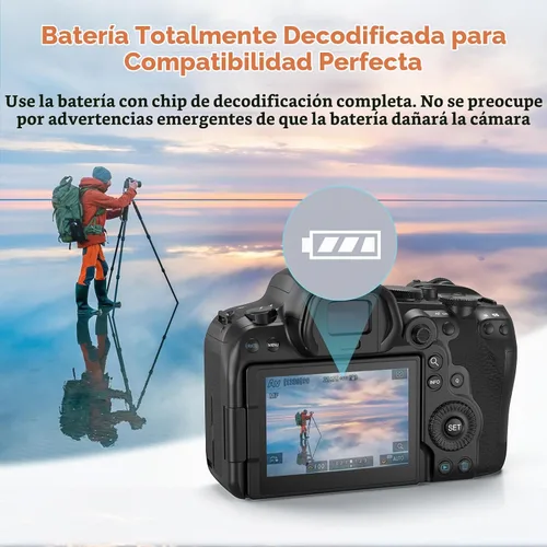 Vista 5 de SMALLRIG DMW-BLK22 USB-C Batería para Panasonic, 2520mAh 2.5H Carga Rápida Naranja