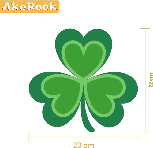 Vista 5 de Adhesivos para ventana del día de San Patricio, 109 calcomanías de ventana de trébol para decoraciones del día de San Patricio