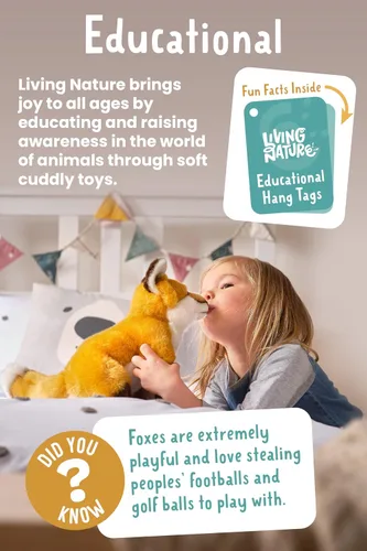 Vista 5 de Living Nature Animal de peluche de oso polar Animal esponjoso Regalo de juguete suave para niños 18 pulgadas