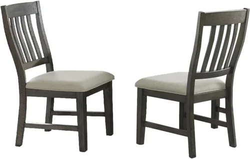 Vista 5 de Sunset Trading Gray Trestle - Juego de comedor de 6 piezas Mesa rectangular extensible de 96 pulgadas Servidor con estante para vino Madera
