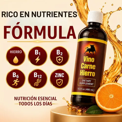 Vista 7 de Vino Carne Hierro 16 Fl oz. Paquete de 2
