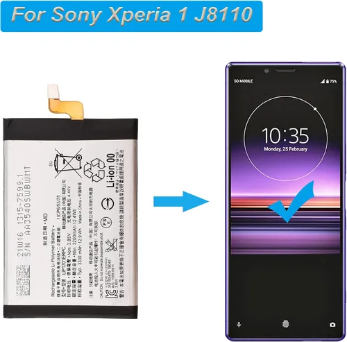 Vista 5 de Batería de repuesto LIP1701ERPC compatible con Sony Xperia 1 J8110 J9110 1315-7600 con herramientas