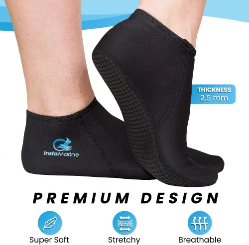 Vista 5 de Medias de neopreno InstaMarine, perfectas para deportes acuáticos, snorkel, buceo, natación