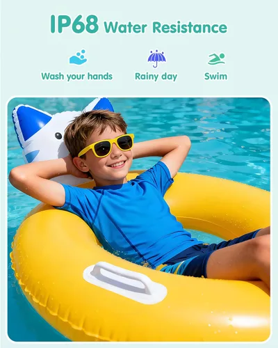 Vista 8 de Reloj inteligente para niños, reloj para niños sin necesidad de teléfono con monitor de frecuencia cardíaca y sueño, monitor de estrés y SpO2