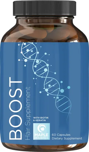 Vista 3 de Biotin Champú voluminizador para cabello fino y adelgazante, sin sulfato con aceites de árbol de té y romero, además de vitaminas para el cabello