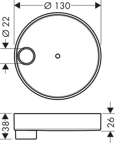 Vista 2 de hansgrohe Jabonera Puro Fácil Instalar Accesorios Modernos de 1 pulgada en Cromo, 28679000