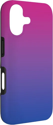 Vista 3 de Funda degradada con diseño de bandera de Bisexual Pride para iPhone 17, color rosa, morado, azul