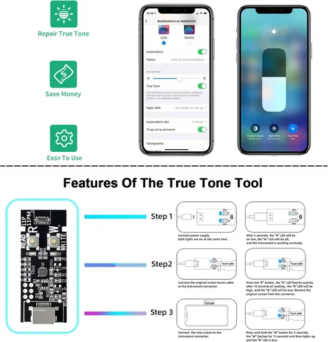 Vista 4 de [OLED] para iPhone 11 PRO MAX Reemplazo de pantalla de 6.5 pulgadas [NO LCD] Pantalla 3D Touch Frame Asamblea digitalizador con kit de reparación