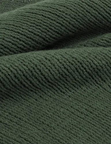 Vista 6 de ZLYC - Abrigo de mujer con bordes dorados, tipo cobija tejida. Poncho con flecos