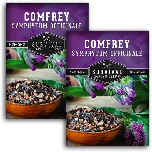Vista 10 de Semillas de consuelda - Symphytum Officinale - Hierba medicinal perenne (paquete de 1) True Slippery Root for Compost Tea & Natural Skincare