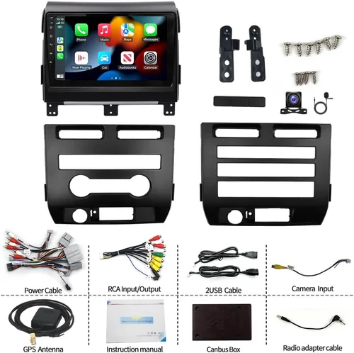 Vista 8 de 9" Android 14 Car Stereo for Ford F150 2009-2012 w/WiFi GPS Navigation Bluetooth Touchscreen Car Radio Receiver with Carplay w/Android Auto Backup