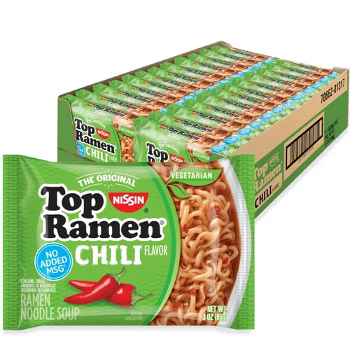 Vista 7 de Nissin Top Ramen - Sopa de fideos, salsa de soja, 3 onzas (paquete de 24)
