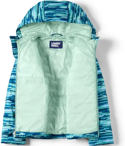 Vista 4 de Lands' End Chaqueta con capucha plegable ThermoPlume para niños