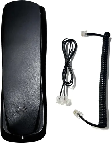 Vista 2 de Teléfono fijo Teléfono con cable Teléfono montado en la pared Mini Tamaño Teléfono fijo Teléfono de línea pequeña Teléfono alimentado por línea