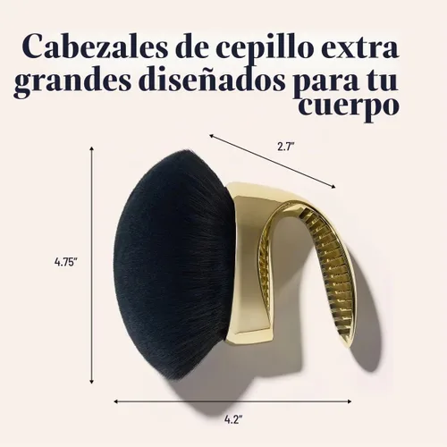 Vista 7 de Westmore Beauty Brocha de maquillaje corporal grande - Brocha de mezcla autobronceadora Kabuki