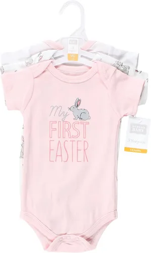 Vista 243 de Hudson Baby baby-girls Cotton Bodysuits 3-pack