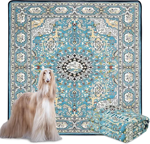Vista 14 de Qeils - Almohadillas lavables para orina para perros, almohadillas reutilizables para cachorros de 36 x 41 pulgadas, paquete de 2