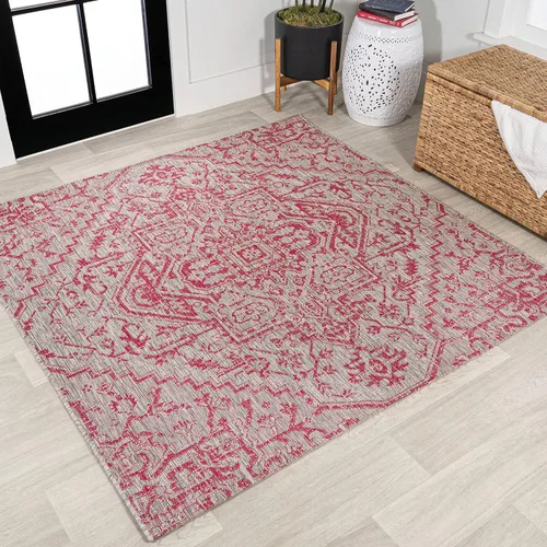 Vista 11 de JONATHAN Y SMB105D-28 - Alfombra de pasillo Boho para interiores y exteriores 2 x 8, color Negro/Gris, con textura de estrella, tejida