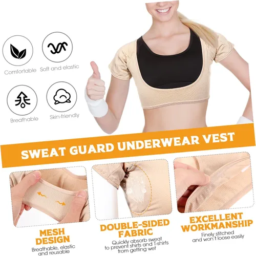 Vista 7 de Chaleco transpirable con protección contra el sudor, chaleco para sudar en las axilas, chaleco lavable para el sudor, almohadillas para el sudor