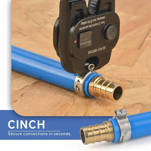 Vista 4 de iCrimp Herramienta de trinquete PEX con función de extracción para abrazadera de acero inoxidable de 3/8 pulgadas, 1/2 pulgadas, 3/4 pulgadas, 1