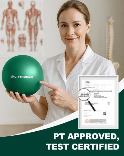 Vista 5 de Trideer Exercise Balls Physical Therapy, 9 Inch Pilates Ball Between Knees for Physical Therapy, Mini Exercise Ball - Yoga Ball, Small Workout Balls
