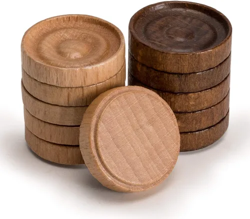 Vista 7 de Husaria - Piezas de madera de estilo italiano con crestas apilables y bolsa de cordón, 40 piezas