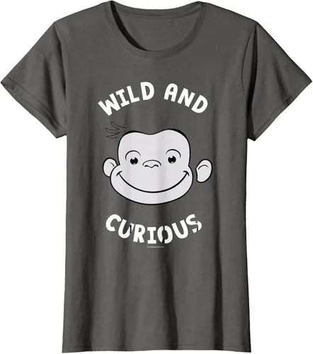Vista 9 de Curious George Camiseta Big Face Wild and Curious Negro