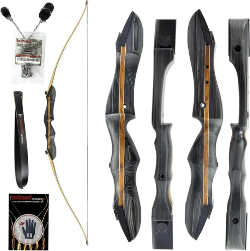 Vista 8 de Southwest Archery Arco largo Ghost Takedown – Arco de caza de arco largo de 64 pulgadas – Mano derecha e izquierda – Pesos de tracción en 20 – 50